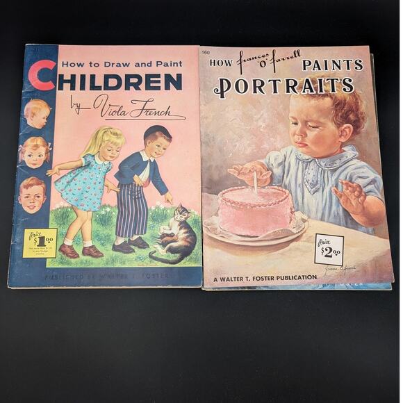 Vintage Walter T. Foster Art Instruction Oversize Softcover Book Lot Drawing - Picture 5 of 16